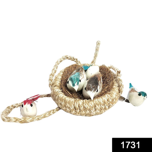 1731 Artificial Jute Hanging Birds Nest Jhumar Chidiyan Ka Ghosla - VAYARA
