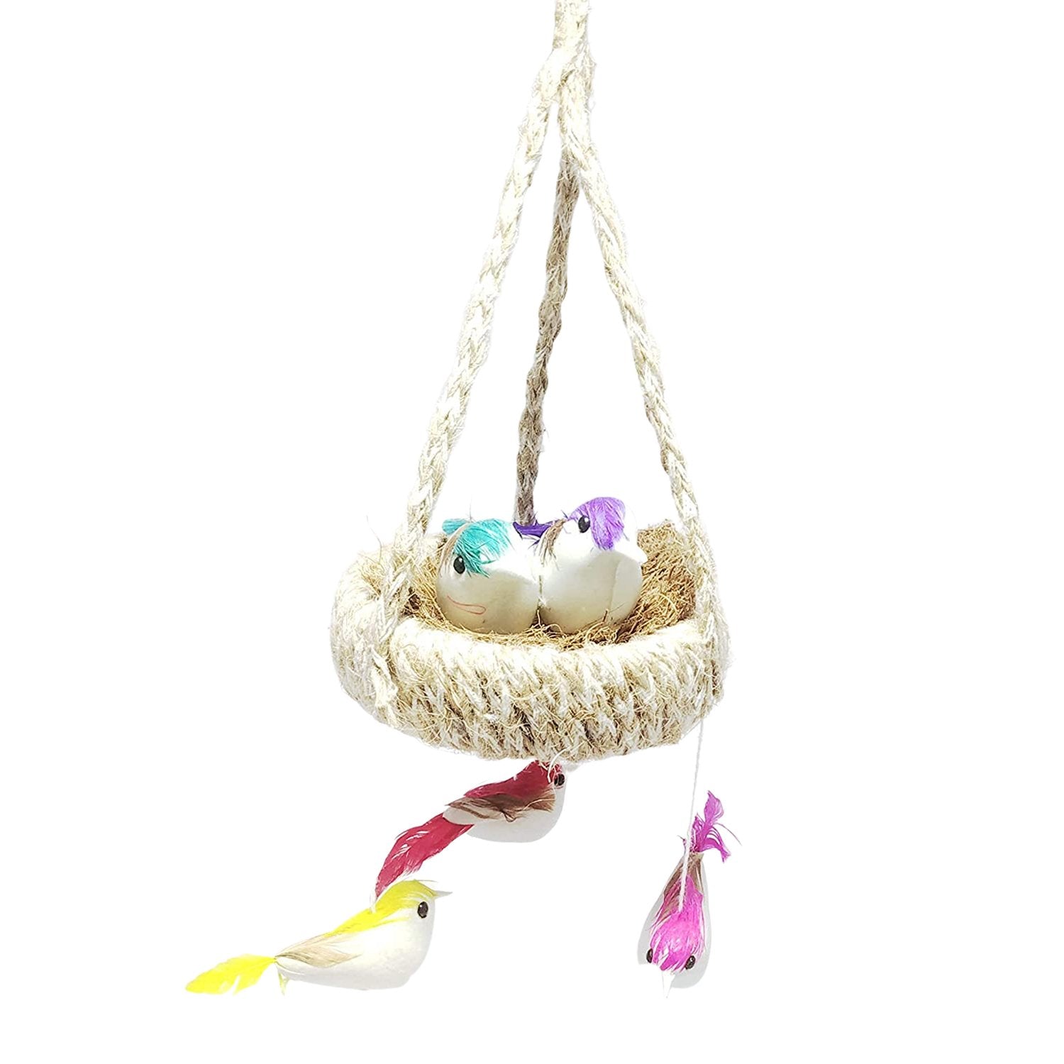 1731 Artificial Jute Hanging Birds Nest Jhumar Chidiyan Ka Ghosla - VAYARA