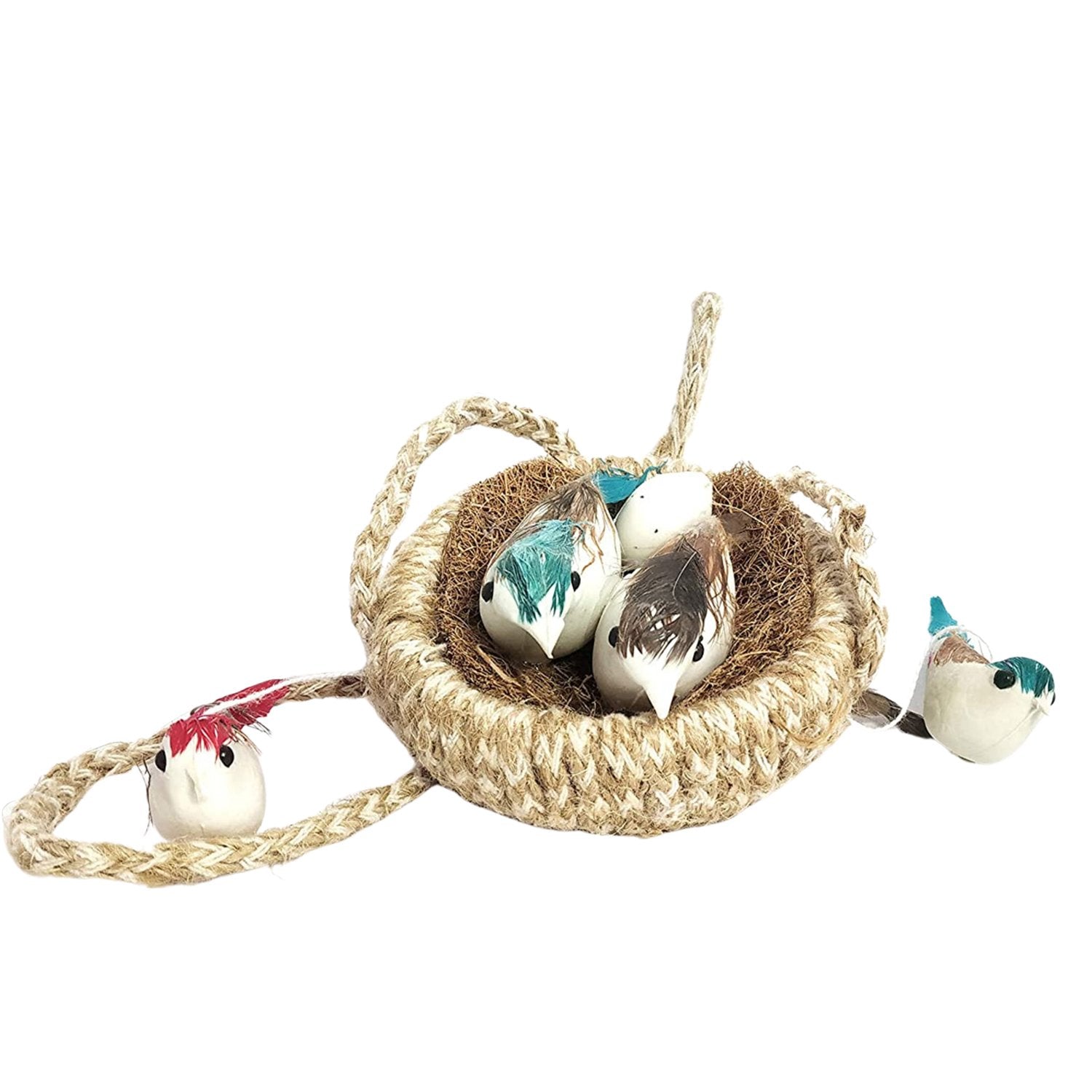 1731 Artificial Jute Hanging Birds Nest Jhumar Chidiyan Ka Ghosla - VAYARA