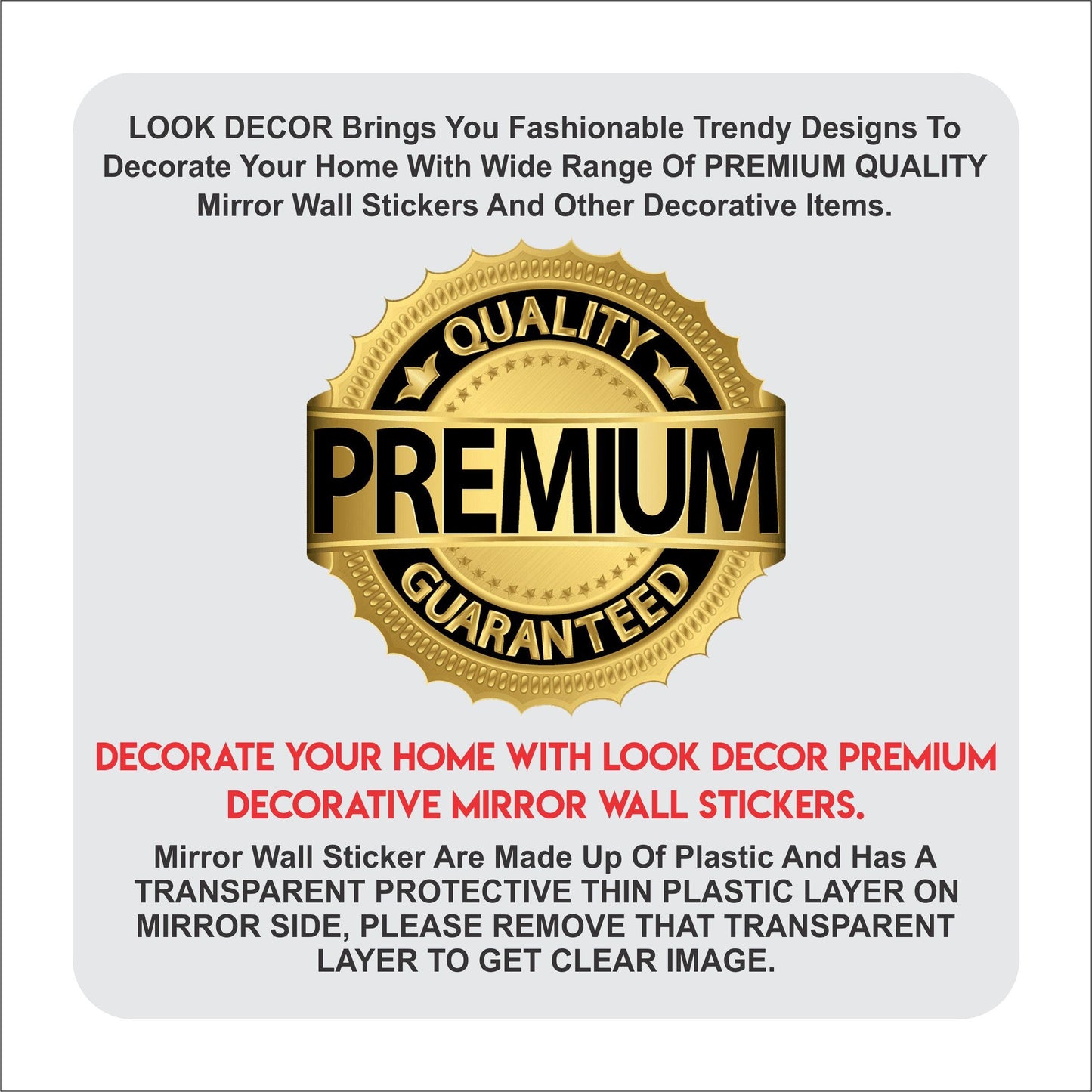 3D Acrylic Mirror Wall Sticker Decoration - VAYARA