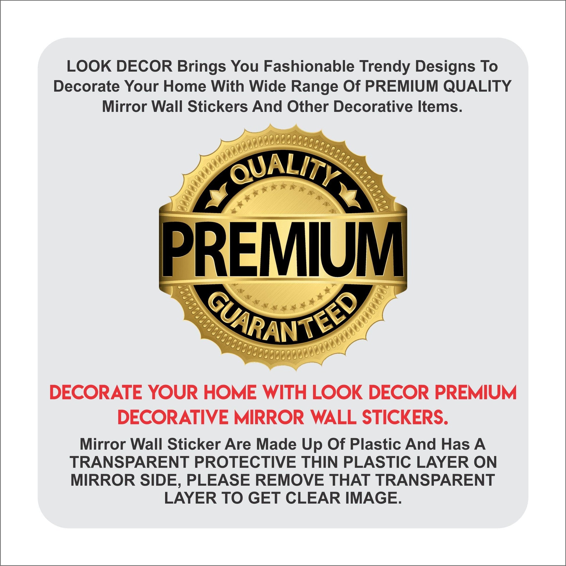 3D Acrylic Mirror Wall Sticker Decoration - VAYARA