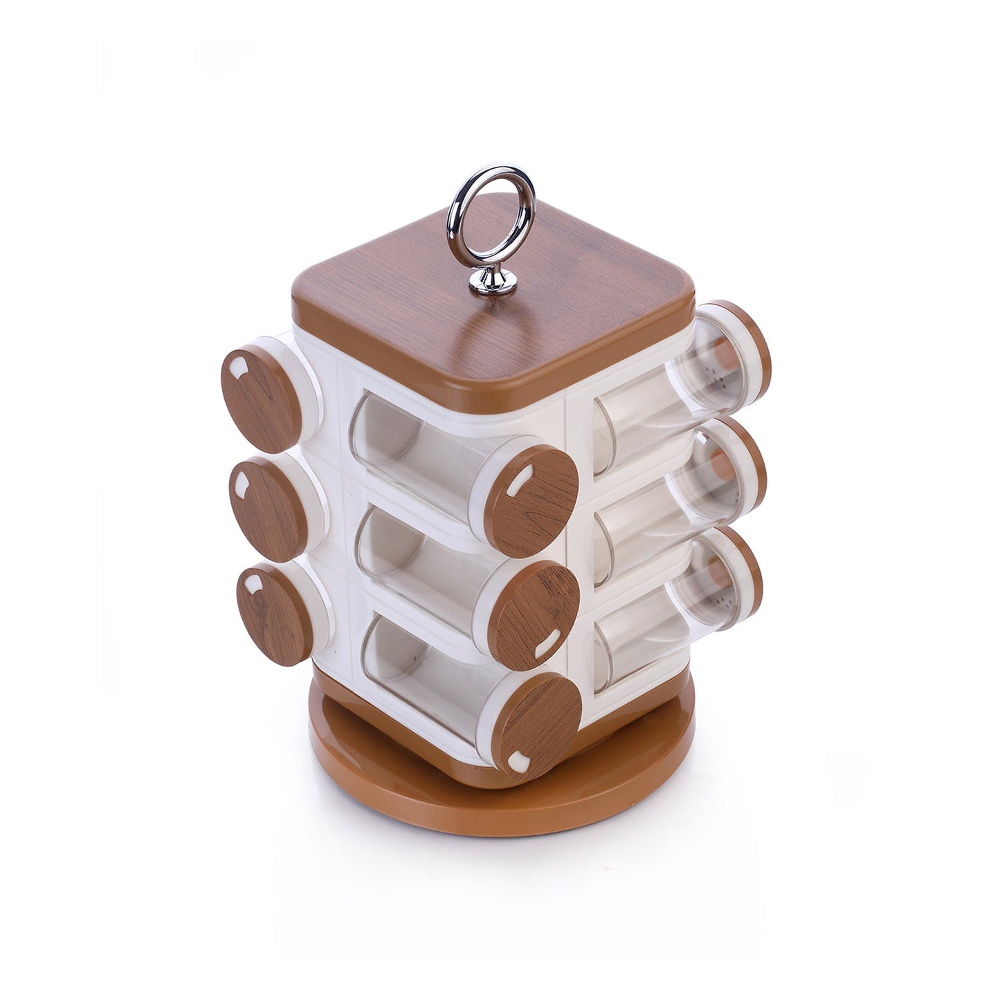 8118 Ganesh 12 - jar Revolving Spice Rack Masala Box - VAYARA