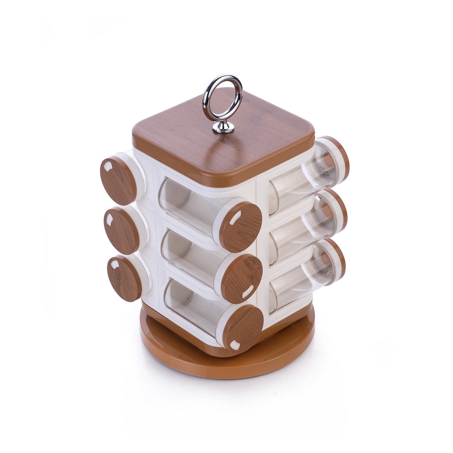 8118 Ganesh 12 - jar Revolving Spice Rack Masala Box - VAYARA