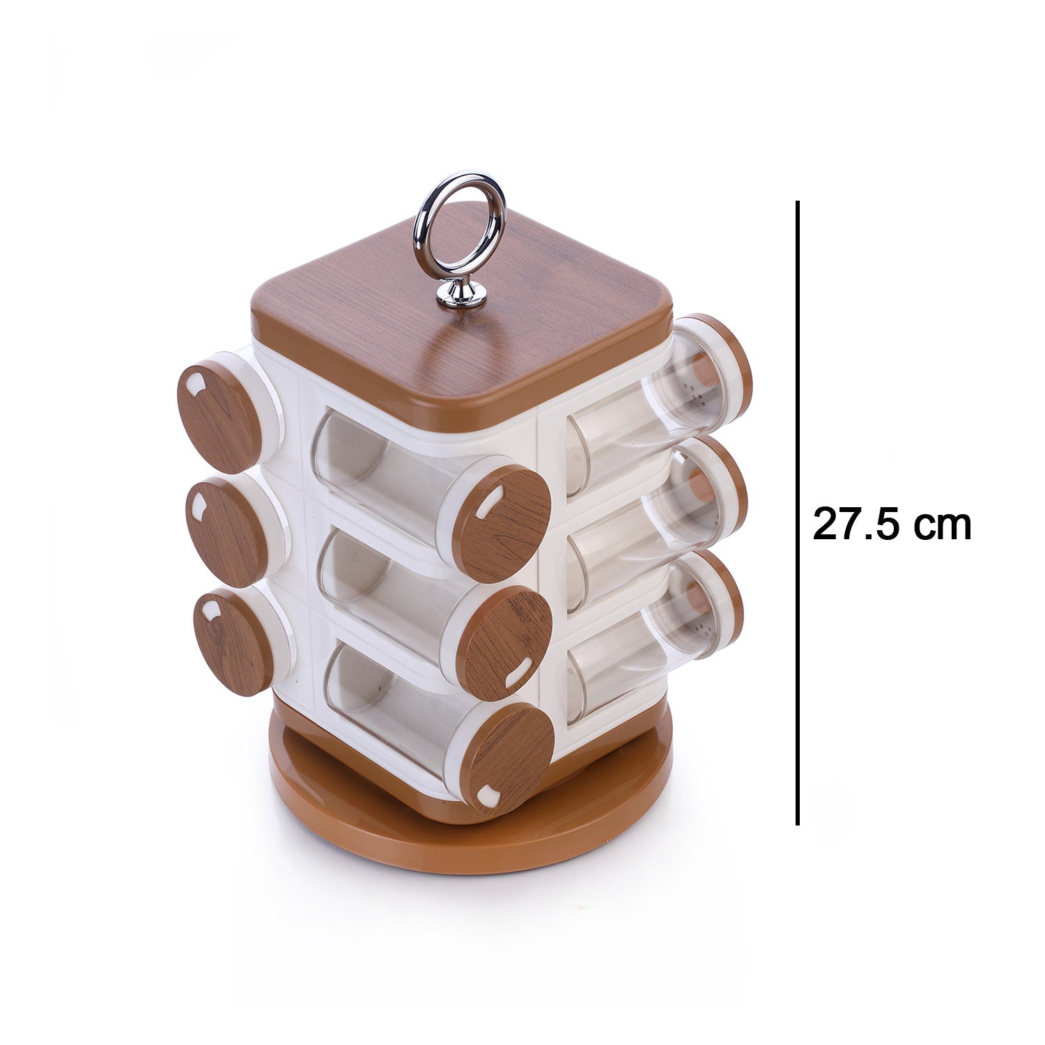 8118 Ganesh 12 - jar Revolving Spice Rack Masala Box - VAYARA
