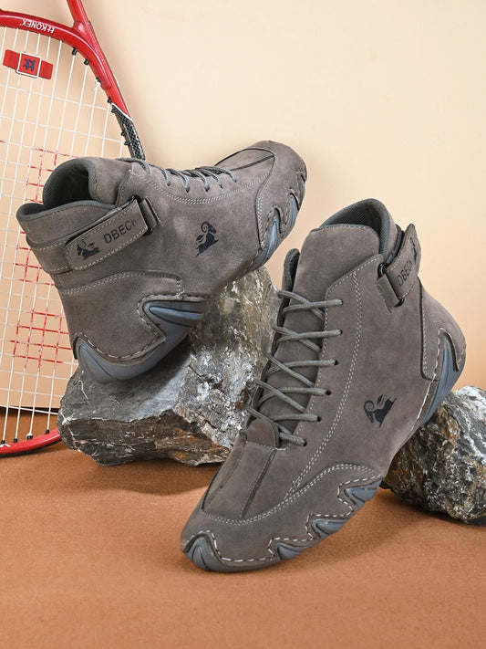 BOLLERO Casual Sneakers For Men's (Grey) - VAYARA