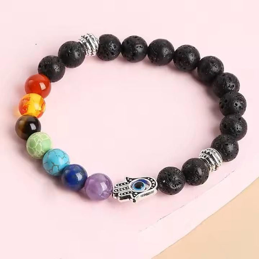 Classic 7 Chakra Beads Bracelet Pack of 1 - VAYARA