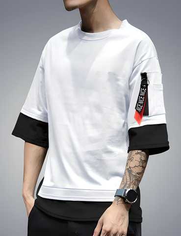 Cotton Blend Solid Half Sleeves T-Shirts - VAYARA
