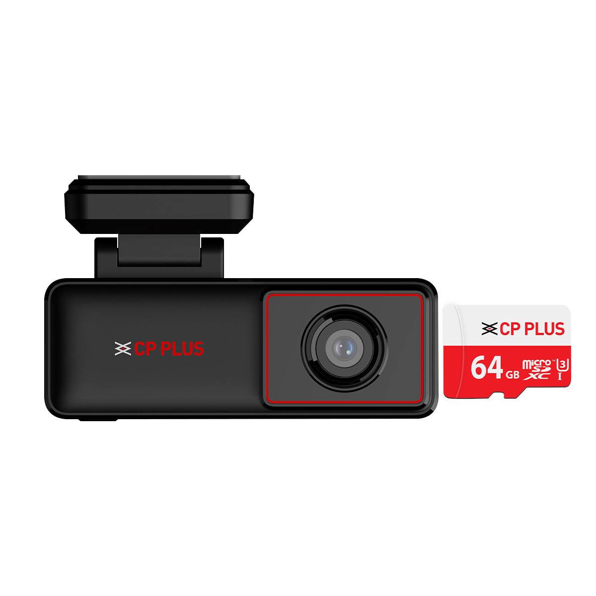 CP PLUS CarKam Car Dashcam with 2MP Full HD Resolution | Wide Angle View | Supports G Sensor | Low Light Vision – CP - AD - H2B - W with SD Card 0022 - VAYARA