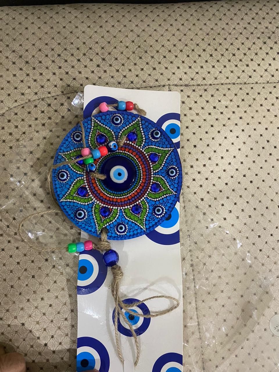 Handcrafted Evil Eye Wall Hanging for Home Decor ? Nazar Battu Protection Charm - VAYARA