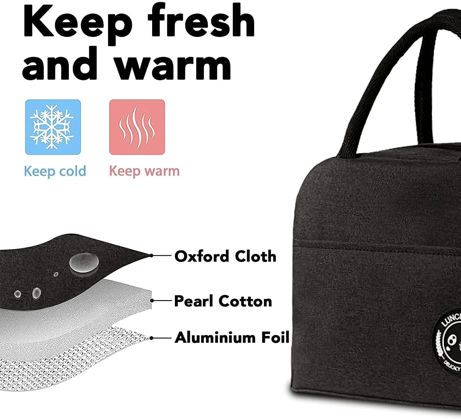 Insulated Portable and Reusable Lunch Bag - VAYARA