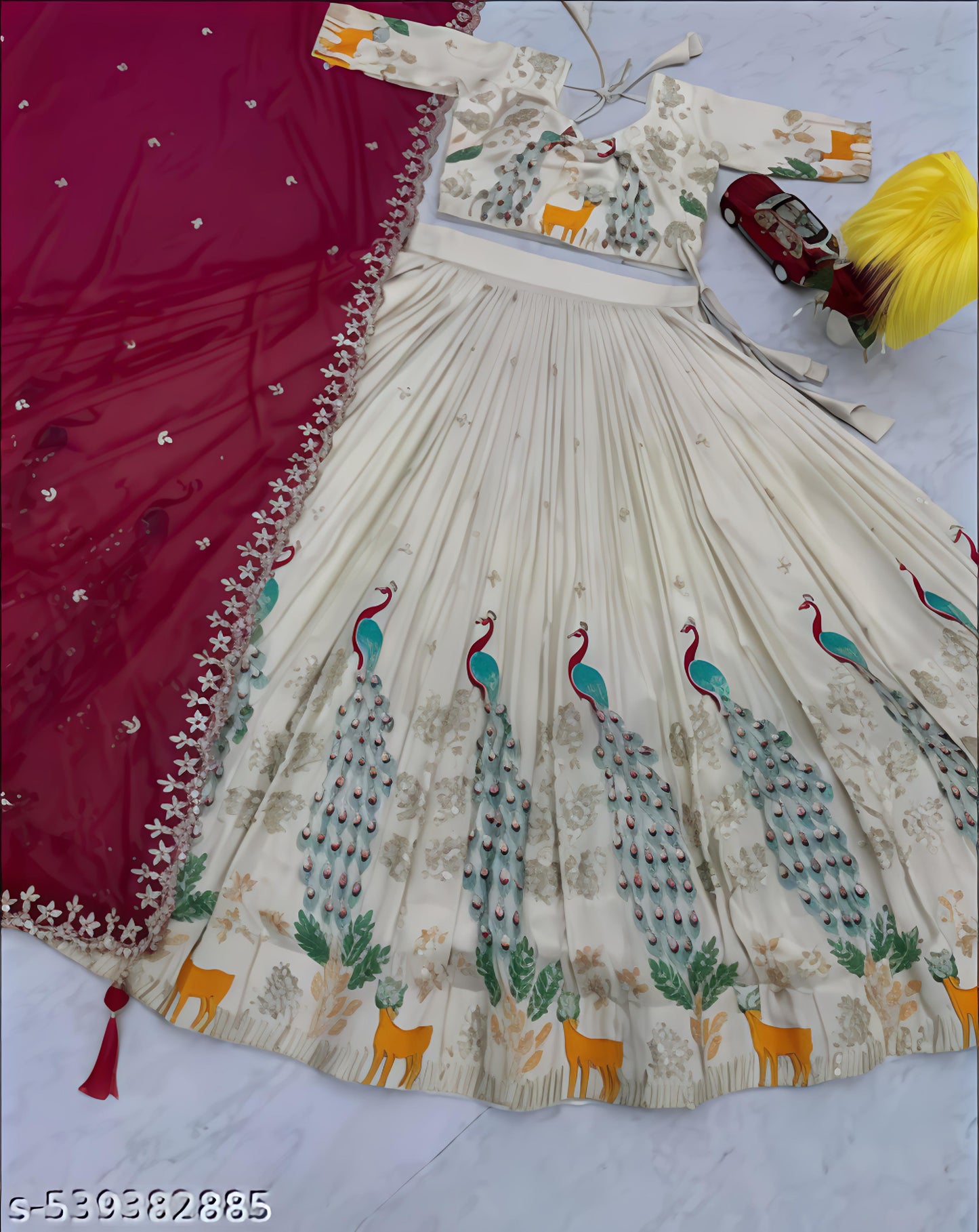 ✨ Jivika Refined Embroidered Lehenga Set with Dupatta ✨ - VAYARA