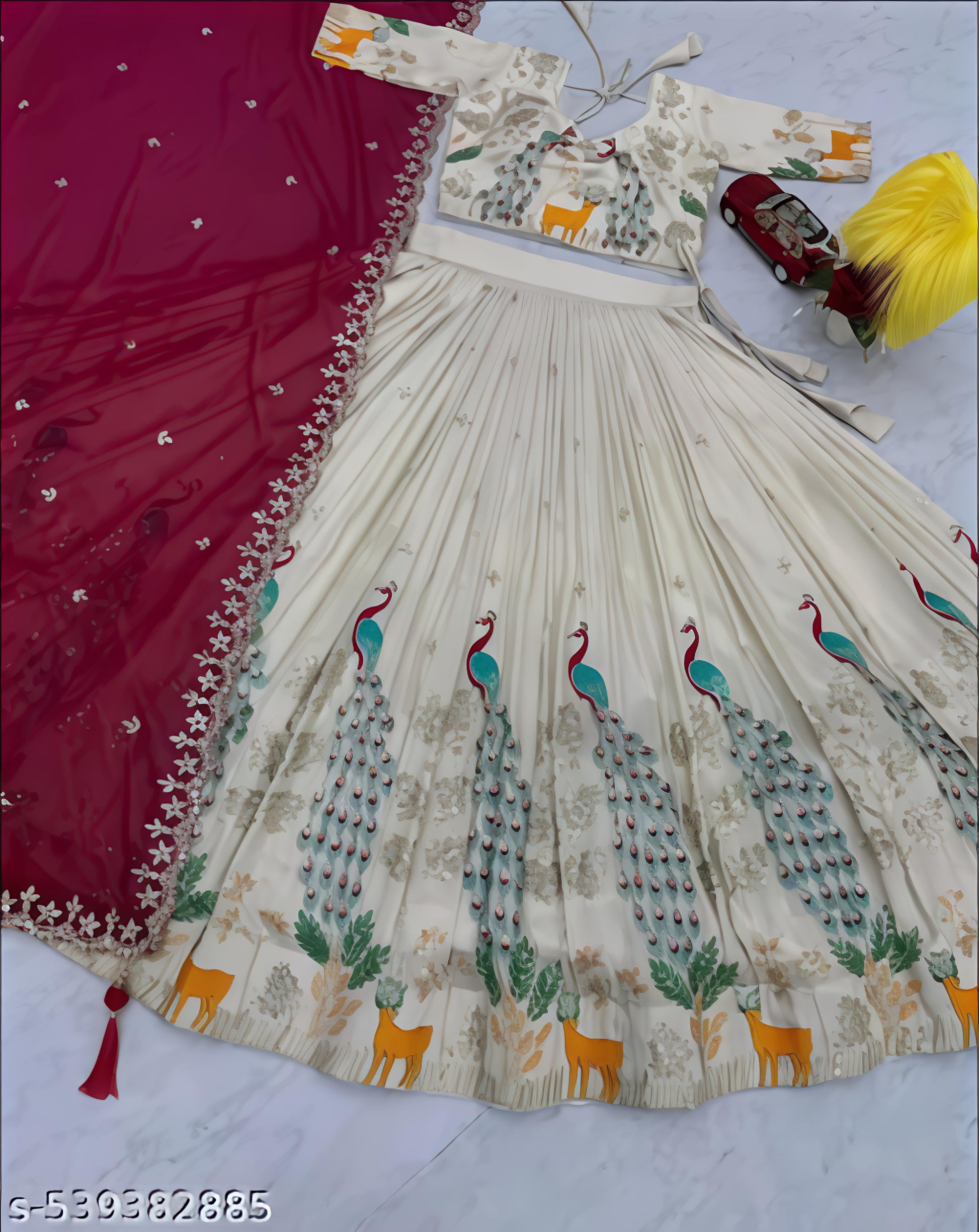 ✨ Jivika Refined Embroidered Lehenga Set with Dupatta ✨ - VAYARA