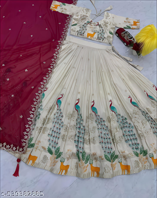 ✨ Jivika Refined Embroidered Lehenga Set with Dupatta ✨ - VAYARA