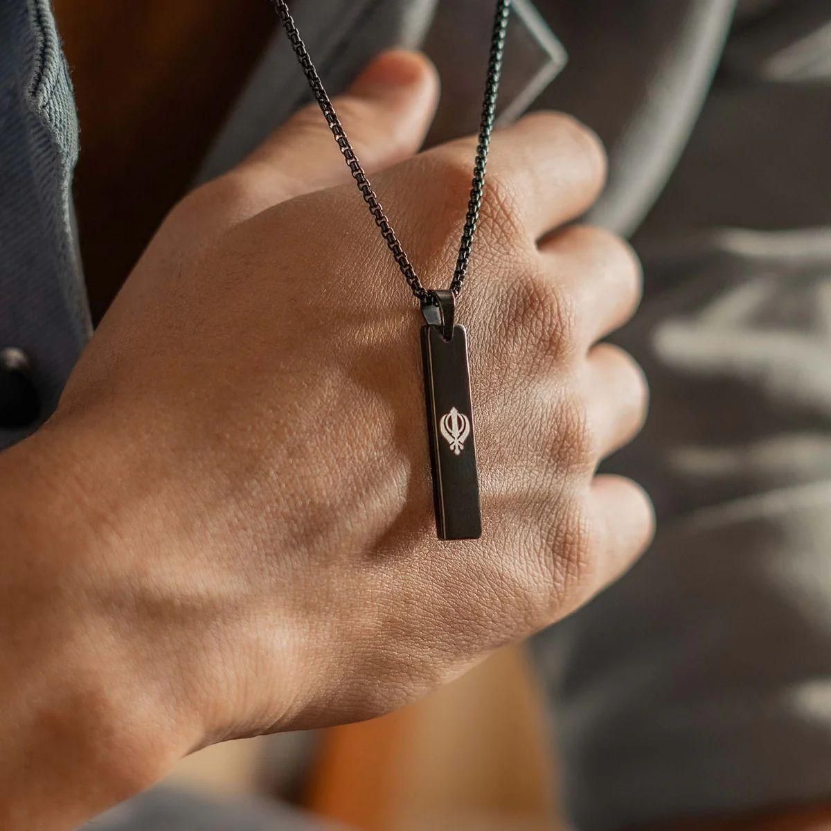 Khanda Spiritual Mini Tag Chain - VAYARA