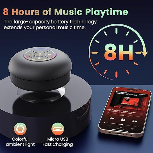Large Suction Cup Waterproof Bluetooth Speaker - VAYARA