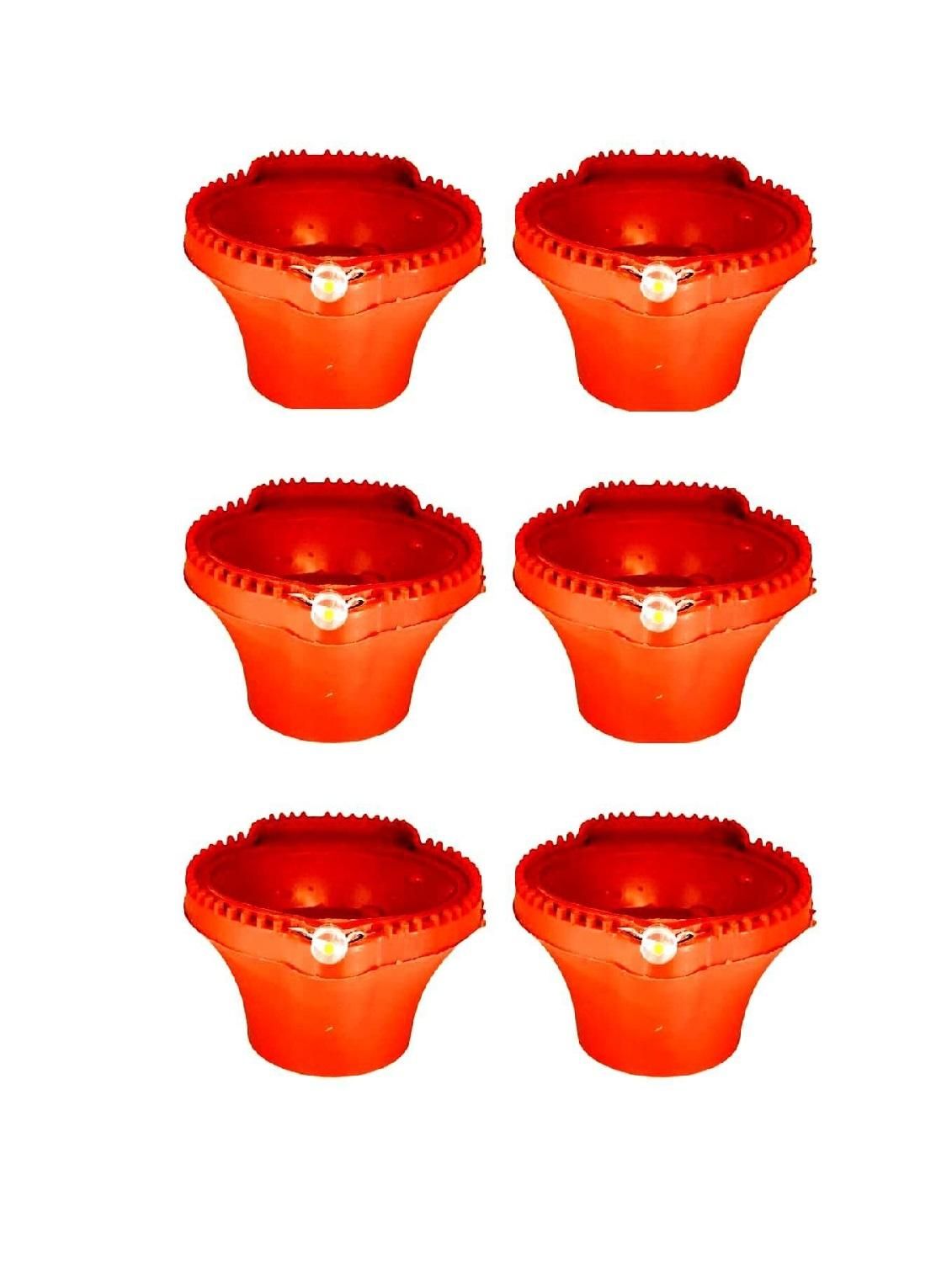 LED Light Water Sensor Diyas Plastic with, Ambient Lights, (Pack of 6/12/18/24) - VAYARA