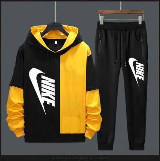 Lycra Printed Full Sleeves Regular Fit Mens Track Suit - VAYARA