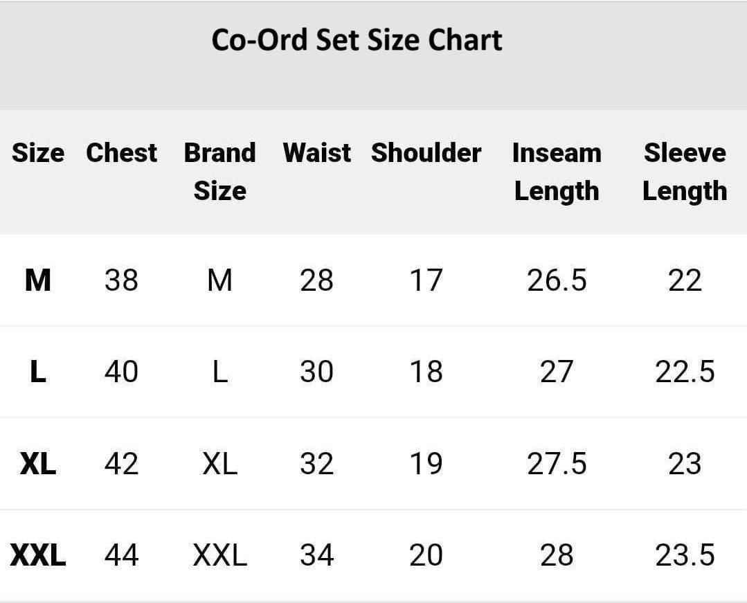 Men's Crinkled Co - Ord Set Black - VAYARA