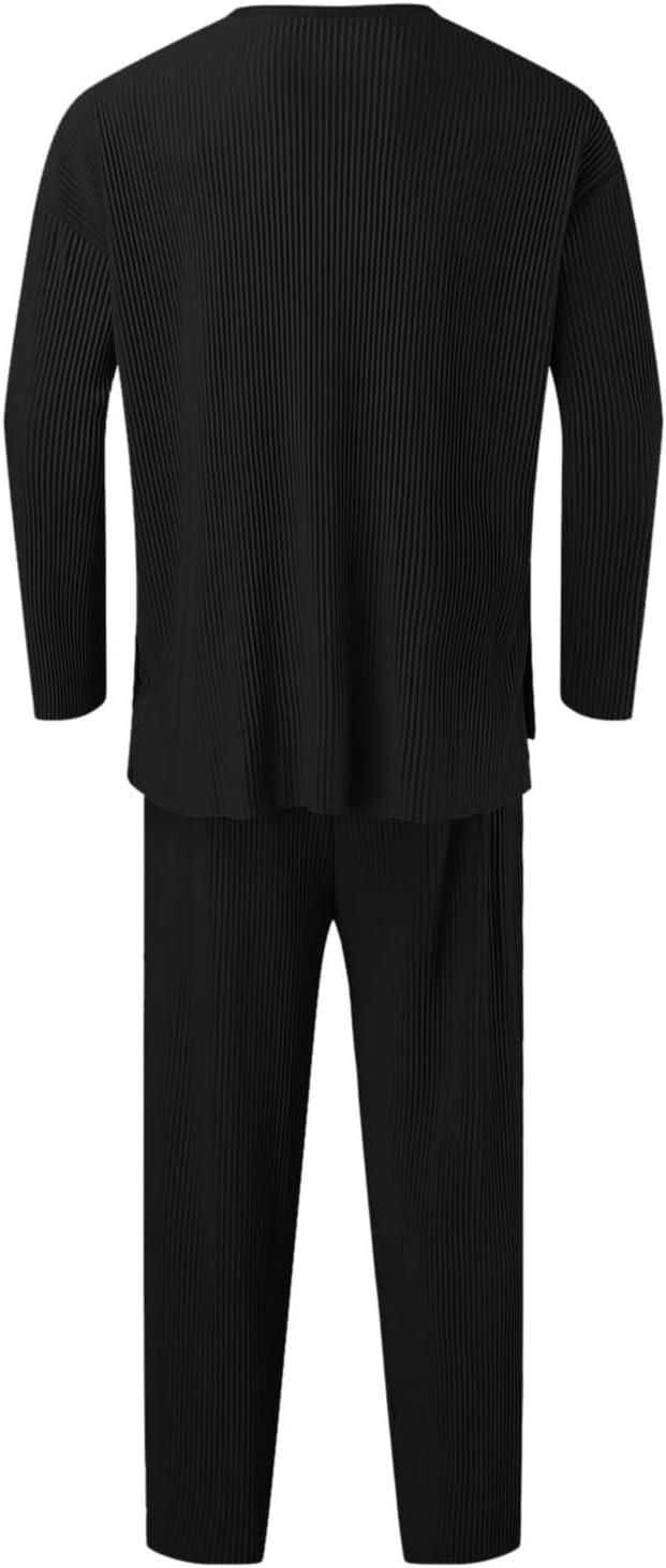 Men's Solid Round Neck Co - ord Set - VAYARA