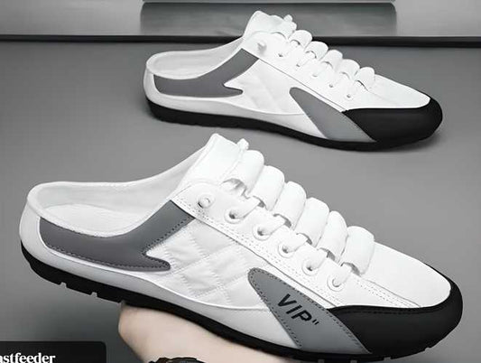 Men's White Half Casual Shoes - VAYARA