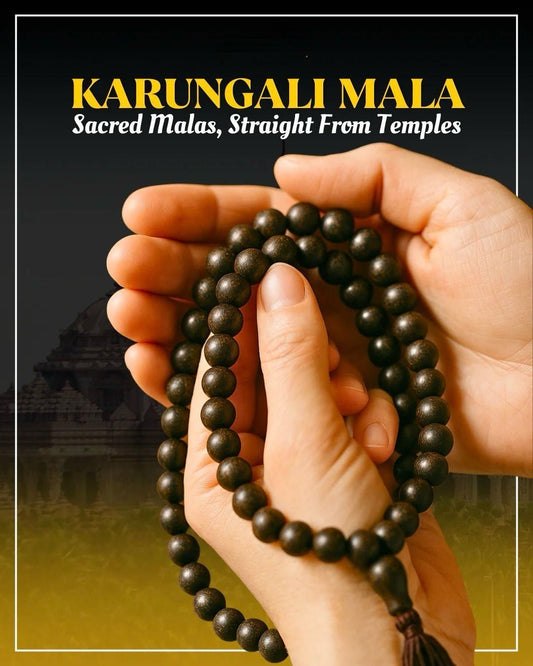 Original Karungali Mala 108 Beads Ebony Wood - VAYARA