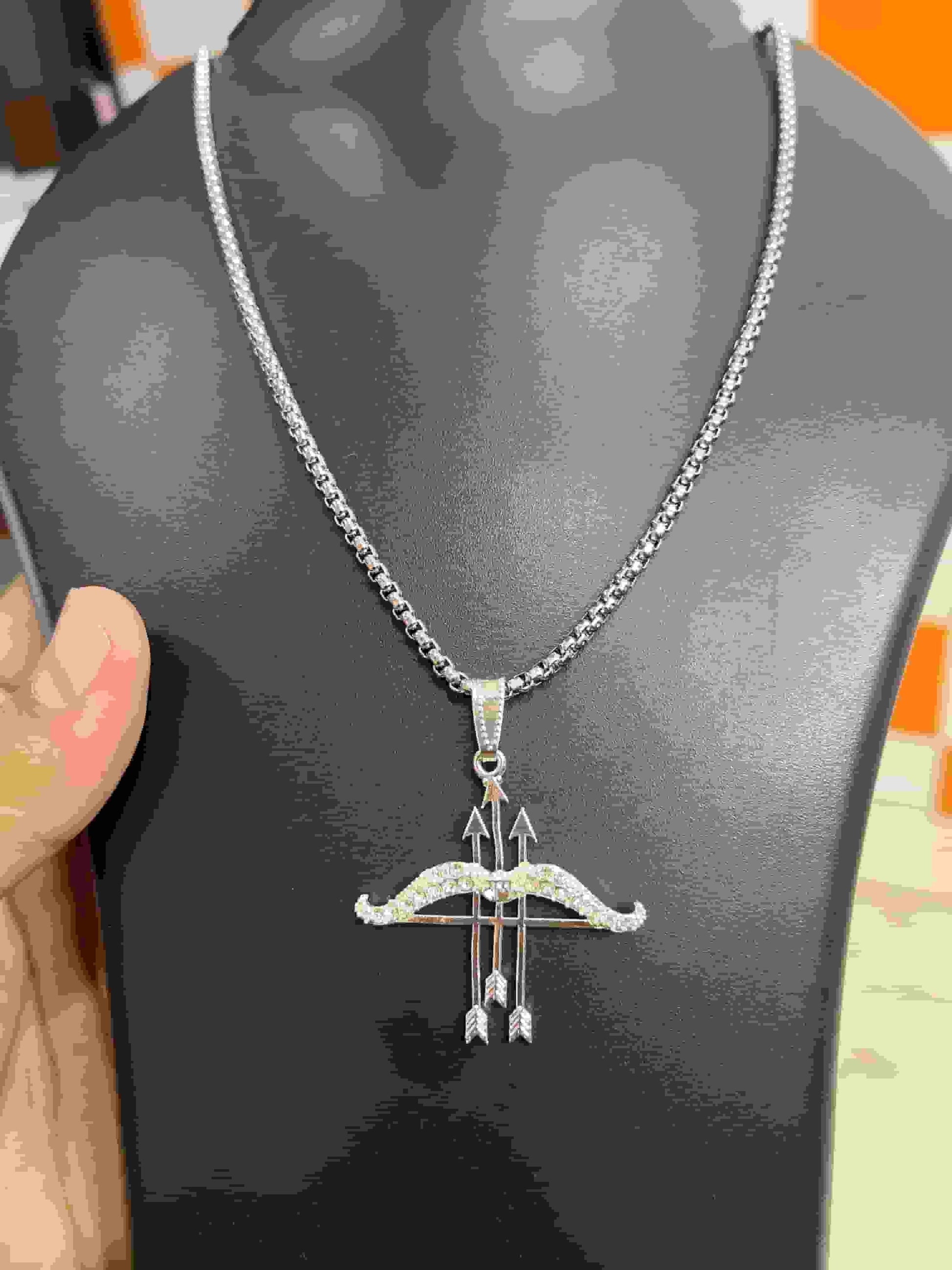 Ram Dhanush Silver Pendant Chain - VAYARA