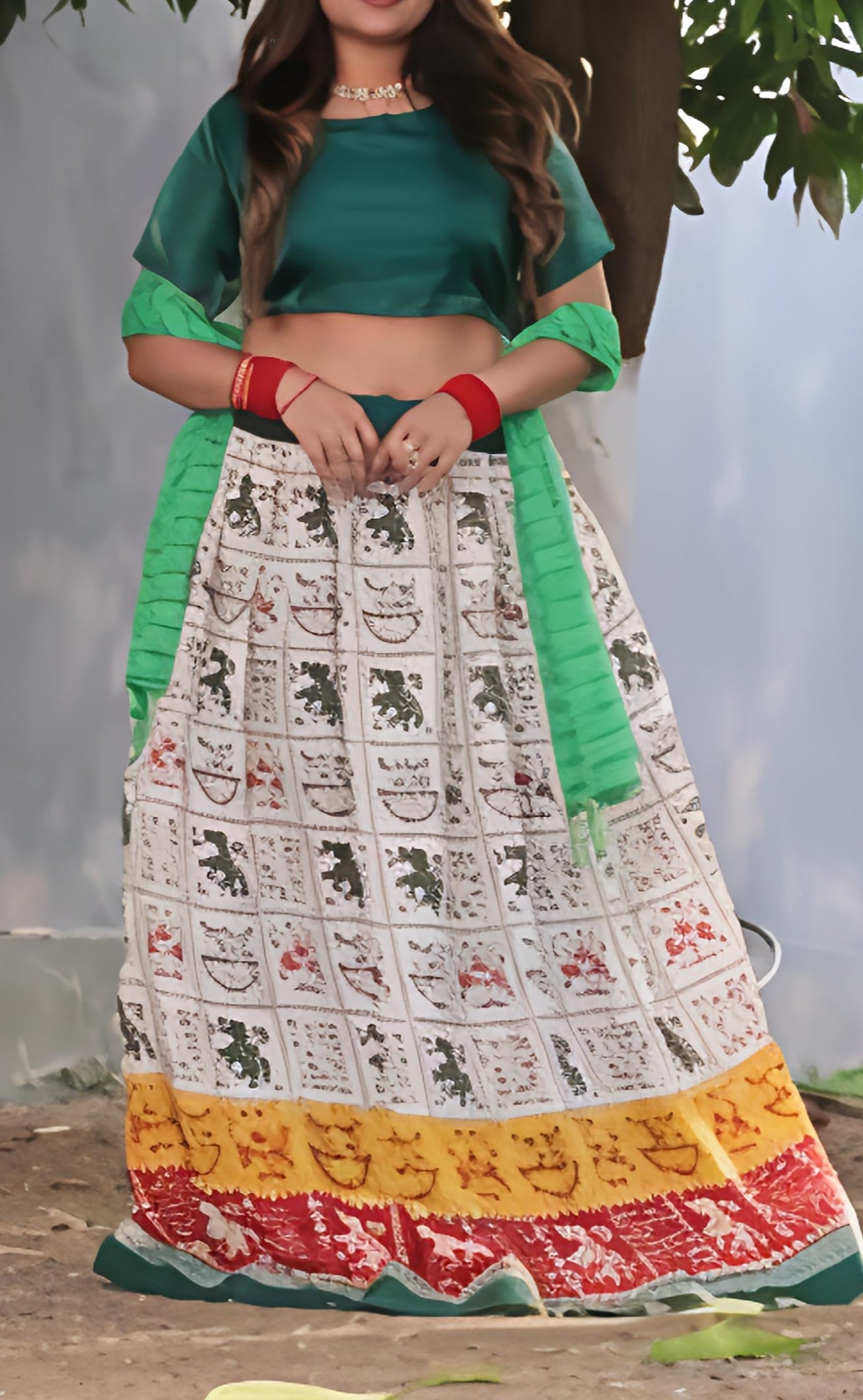🌸 Adrika Pretty Embroidered Lehenga with Choli & Dupatta 🌸 - VAYARA