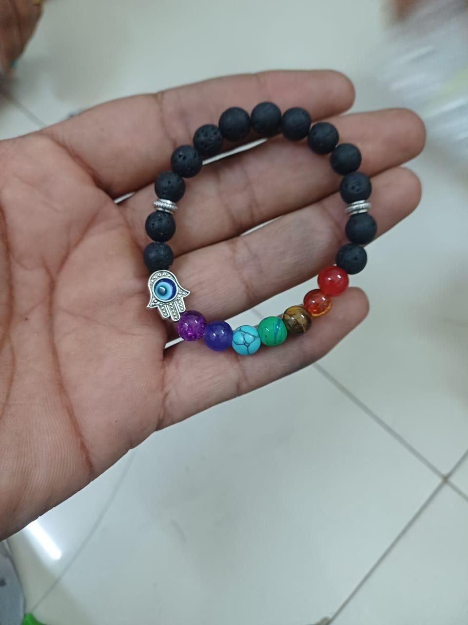 Classic 7 Chakra Beads Bracelet Pack of 1 - VAYARA