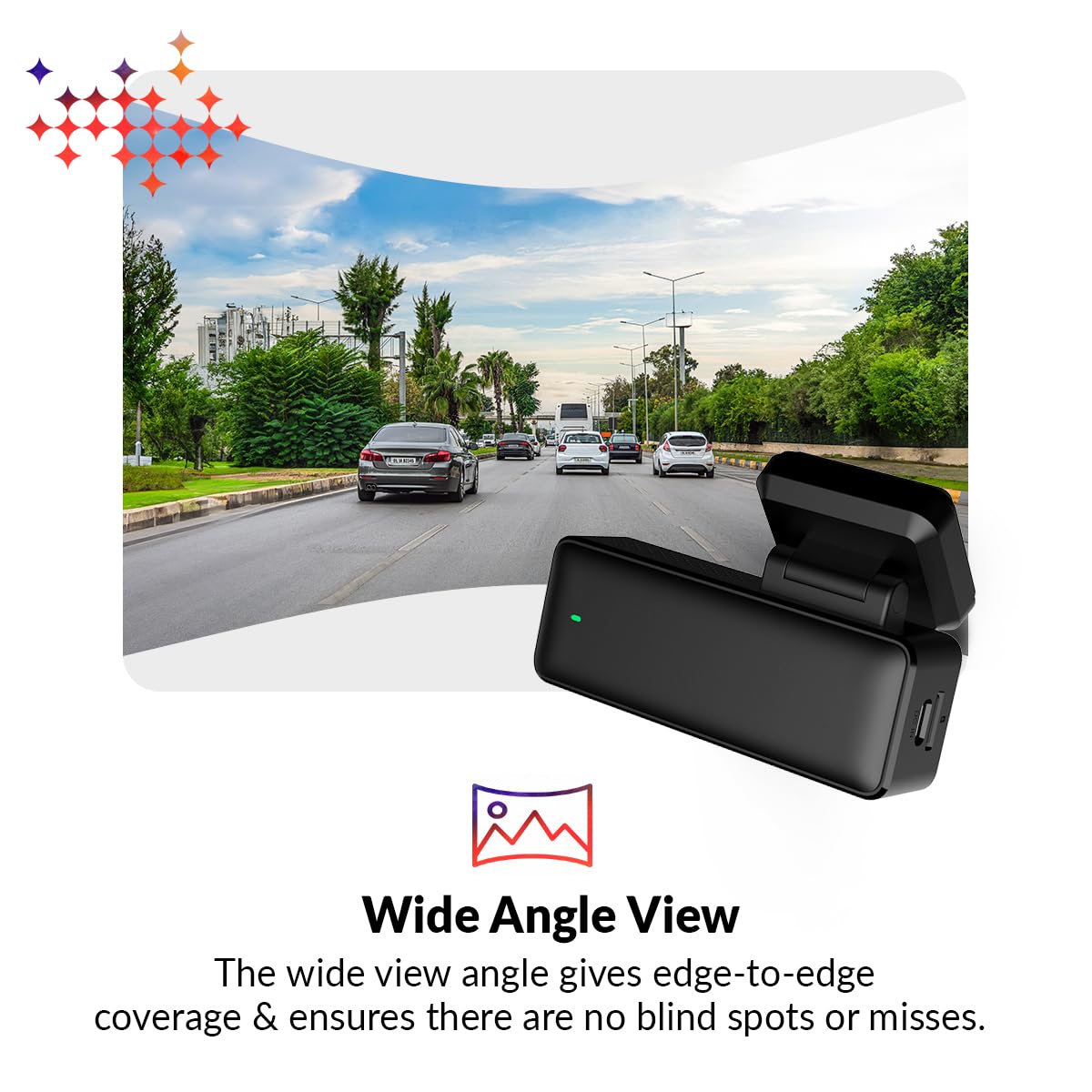 CP PLUS CarKam Car Dashcam with 1080p Full Hd Resolution | Wide View Angle | Supports G Sensor | Supports Night Vision| Suitable for Large Cars & SUVs | CP - AD - H2B - W | 0011 - VAYARA