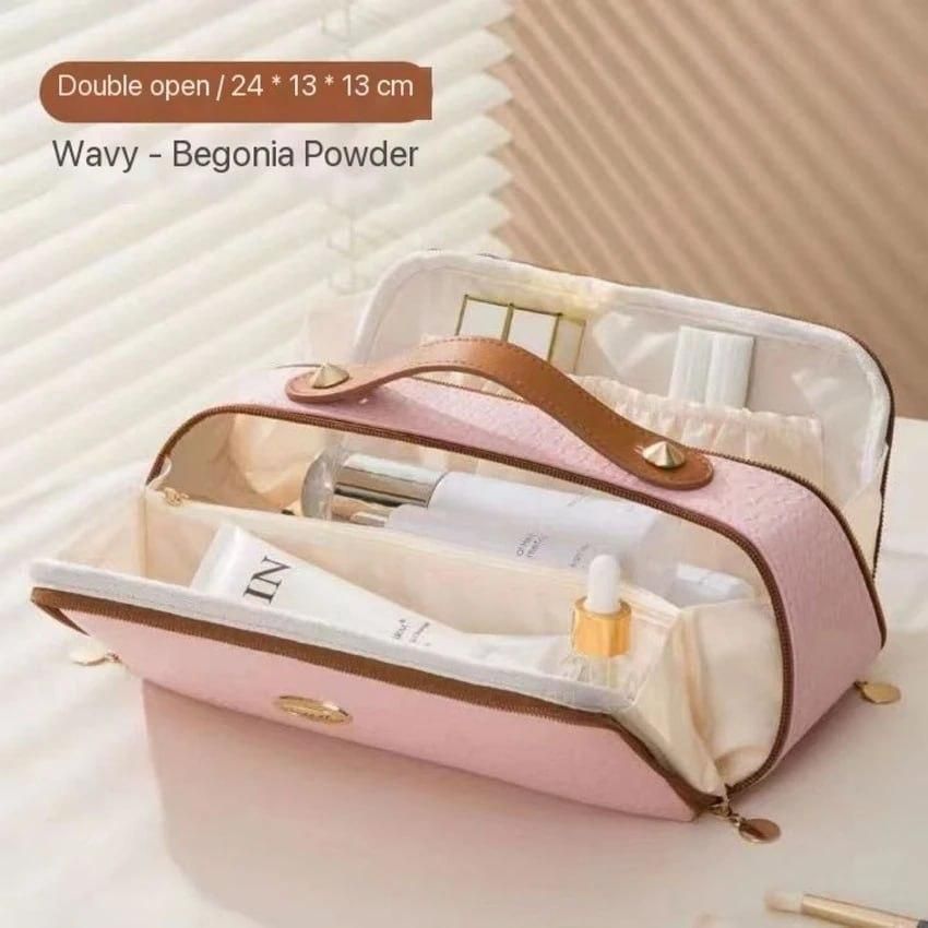 Double Zipper Cosmetics Bag - VAYARA