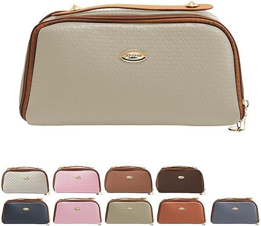 Double Zipper Cosmetics Bag - VAYARA