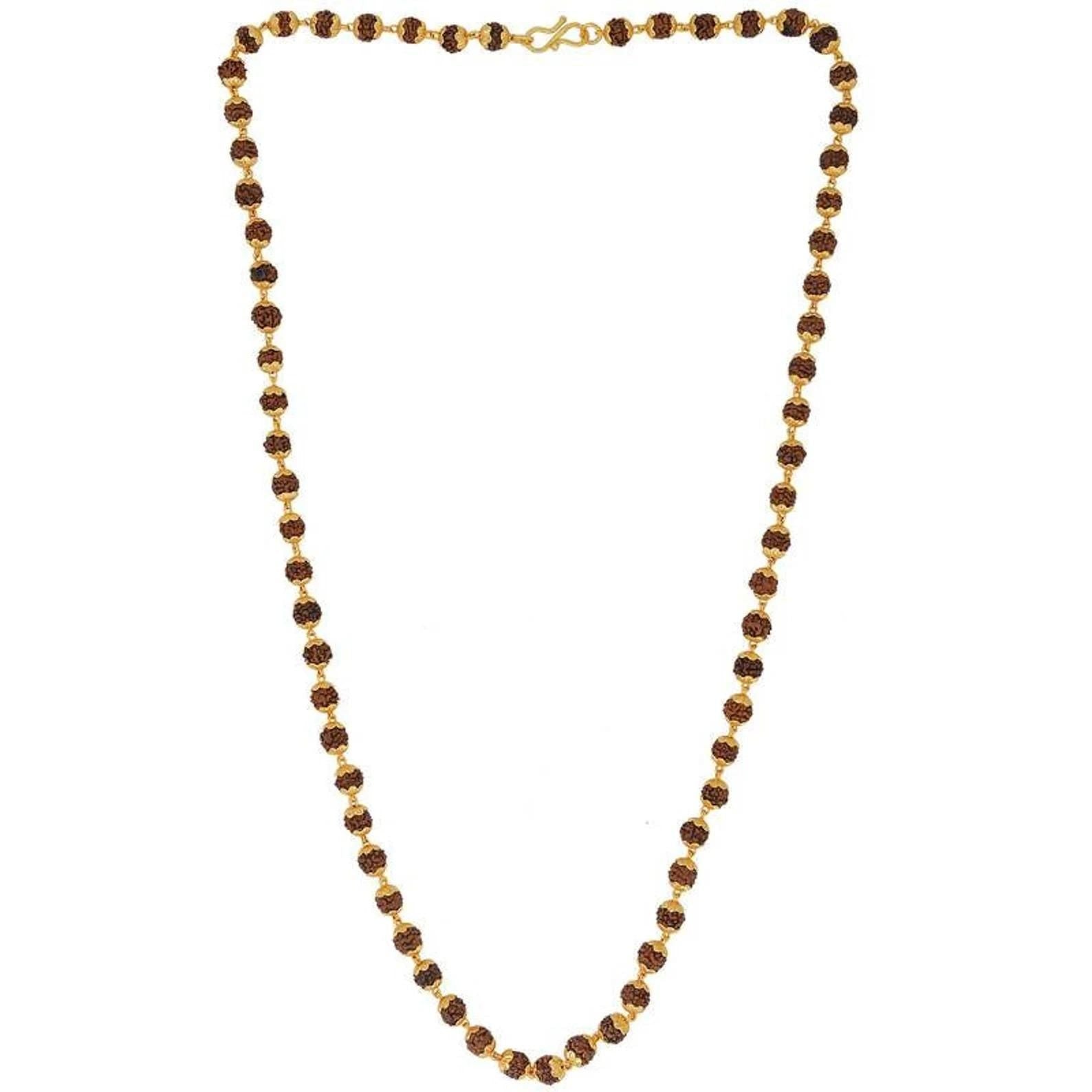 Gold - Plated Rudraksha Mala - VAYARA