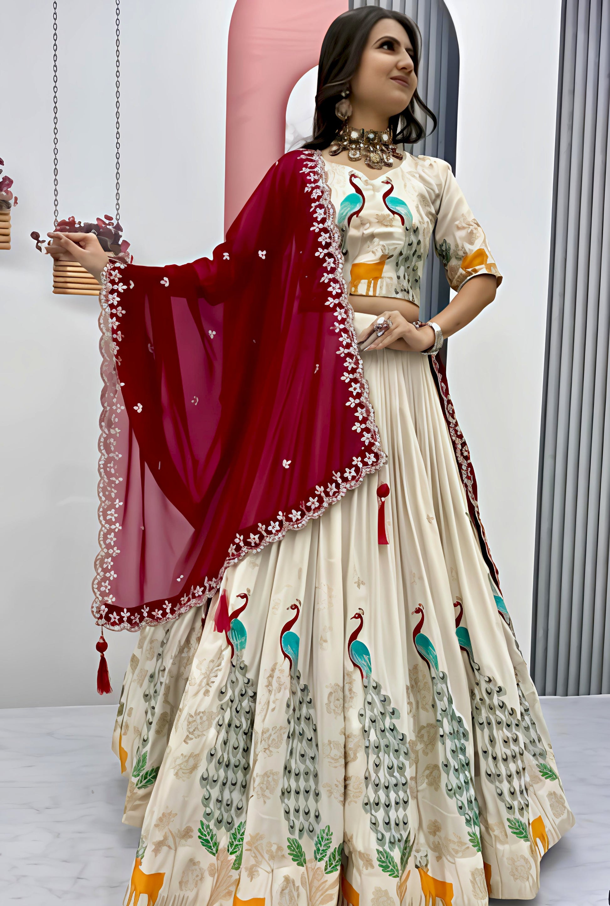 ✨ Jivika Refined Embroidered Lehenga Set with Dupatta ✨ - VAYARA